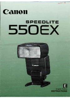 Canon 550 EX manual. Camera Instructions.